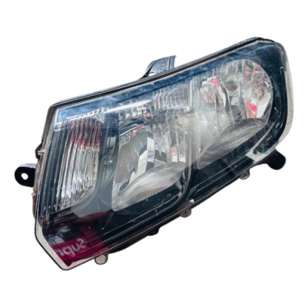 Farol Esquerdo Renault Sandero 2015 À 2019 Friso Preto