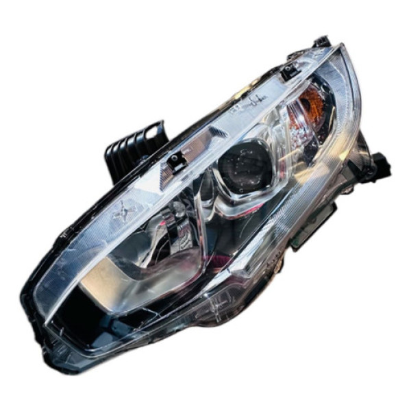 Farol Esquerdo Led Máscara Negra Honda Civic G10 2017 À 2021